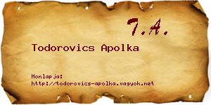 Todorovics Apolka névjegykártya